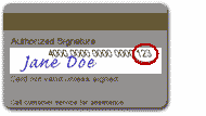 Visa/Mastercard Secure code